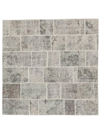 Hand Knotted Persian Patchwork Rug 200X200 Dark Yellow/Yellow