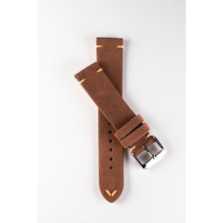 Premium klockarmband av mörkbrun mocka