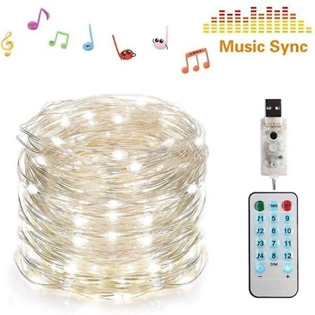 Joulukoristeet Joulukeiju Valojuova Äänikaukosäädin USB LED-johto Koristelamppu