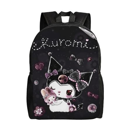 Kuromi-reput, Pojat ja Tytöt, Piirretty Kannettavan Tietokoneen Reppu Kevyt Kestävä Reppu Koululaukku Teineille Alkeis- ja Yläkouluun