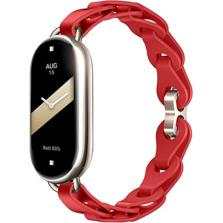 Silikonarmband Kompatibelt med Xiaomi Smart Band 8 - Ringspänne Justerbart Armband Snygg Design Armband för Kvinnor Mi Band 8 Armband
