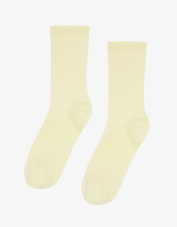 Women Classic Organic Sock - Soft Yellow - One Size