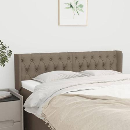 Vidaxl Huvudgavel Med Kanter Taupe 147x16x78/88 Cm Tyg Taupe