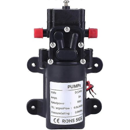 24v 70w Membran Vandpumpe, 70m Dobbeltsidet Lige Rør Selvansugende Zekai