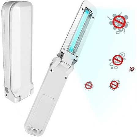 UV Desinfektionslampe, Foldbar UV Lampe Bakteriedræbende Lys, Batteridrevet 3w Håndholdt UV Lampe Til C