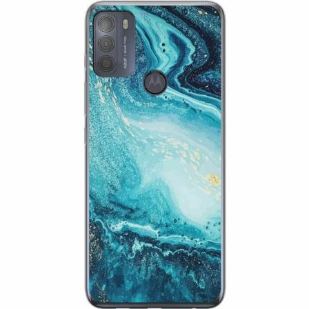 Motorola Moto G50 Genomskinligt Skal Marmor Marble