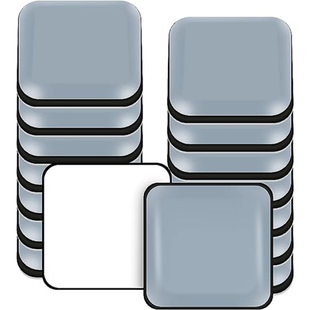 Møbelputer, 6 stk PTFE Teflon Kvadratiske Selvklebende Møbler