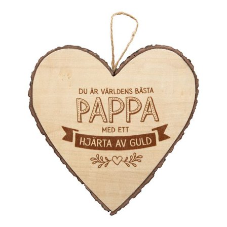 Hjärta i trä, Wooden heart, Pappa