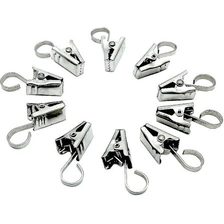 Klemmeringe til gardinstangskrog Gardinklips Vinduesbruseringe Klemmer Gardinklemmer Rustfrit stål Gardinklemme (pakke med 30) Hy