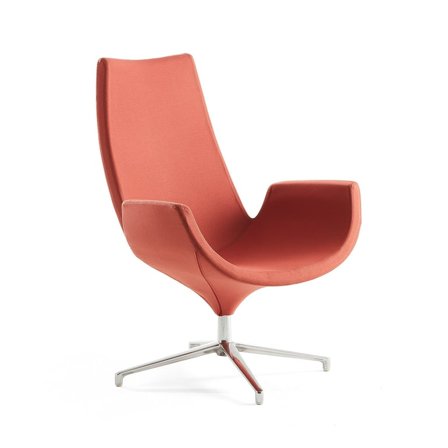 Lounge chair ENJOY, high back, russet