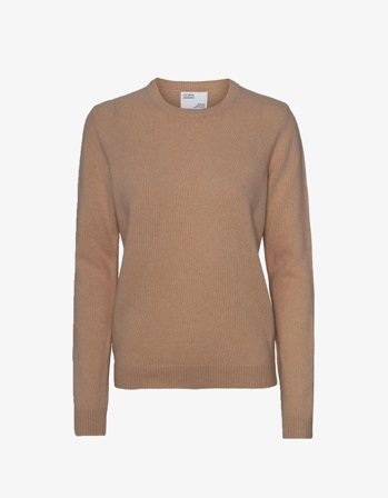 Women Classic Merino Wool Crew - Sahara Camel - XS