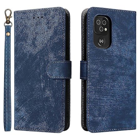 For Doro 8100/8200 Etui Tegnebog PU Læder Telefon Cover Stativ Med Rem [DB]