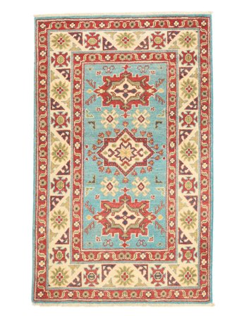 Noué À La Main Kazak Fine Tapis 76X121 De Laine Petit