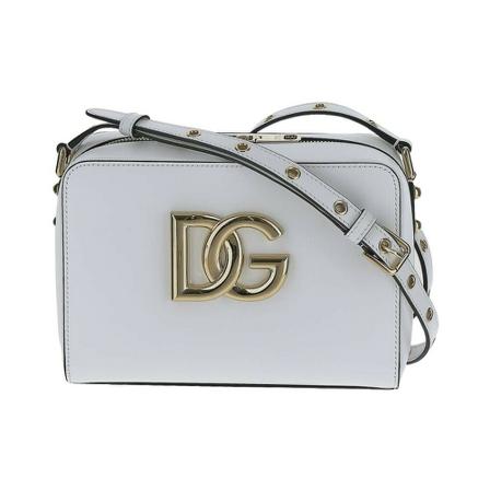 Dolce & Gabbana, Medium Calfskin 3.5 Crossbody Bag Wit, Dames, Maat:ONE Size