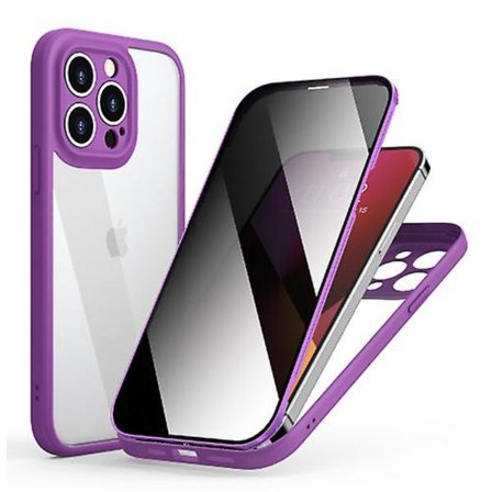 Passer for iPhone 13 Pro mobiltelefonveske dobbeltsidig glass iPhone 13 Pro anti-tittebeskyttende skjermbeskyttelsesfilm 360 all-inclusive 