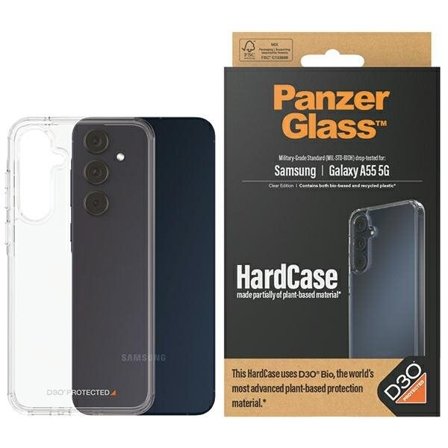 PanzerGlass HardCase D3O Bio Military Grade til Samsung Galaxy A55 5G - gennemsigtig