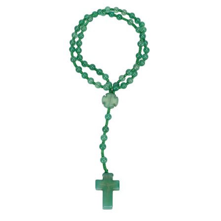 Katolska radbandspärlor Glans Smoother Grönt radband Pärlhalsband för bil Hemhänge Amulettgåva