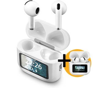 Andersson-TWP-D2500-Pakke med to praktiske hodetelefoner med LED-etui-In-ear-hodetelefoner