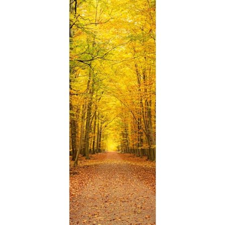 Dørklistermærke (Gule Blade) 3D Effekt til Vægdækning Stue Køkken Soveværelse Badeværelse Tapet 77X200cm