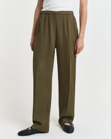 GANT Damen Fluid Hose (40) Grün