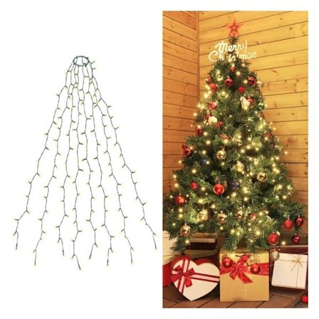 280 LED juletræslyskæde, 2m x 8 (1,5-2,8m gran) - Varm hvid? 1