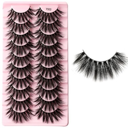 Nya fransar Mink Lösögonfransar Naturligt utseende Wispy Clear lash Band Falska ögonfransar Fluffiga 3 Curly Strip Cat Eye Fransar