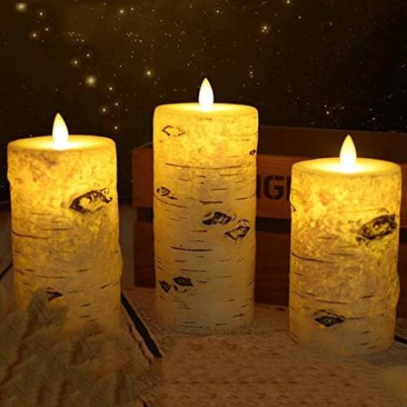 Alternativa Pelar LED-Ljus, Batteridrivna Paraffinvax LED-Ljus för Julbelysning Dekoration, Hemrum Nattelampa Förinstallerad (Färg: Storlek 7