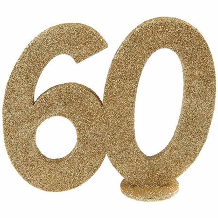 Bordsdekoration guld 60 år - Partyninja.se
