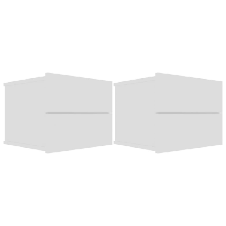 Vidaxl Sängbord 2 St Vit 40x30x30 Cm Spånskiva Vit