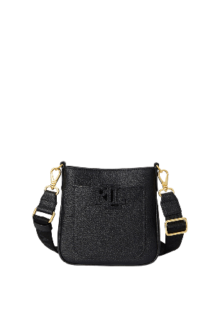 Lauren Ralph Pebbled Leather Small Cameryn Crossbody Handväskor Dam Svart ONESIZE