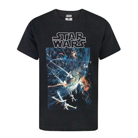 Star Wars Pojkar Dödsstjärnan T-shirt 3-4 år Svart