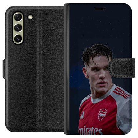 Kompatibel Tegnebogsetui til Samsung Galaxy S21 FE 5G Pastelfarvet regnbue med hvide stjerner og blød farveovergang i drømmehimlens design