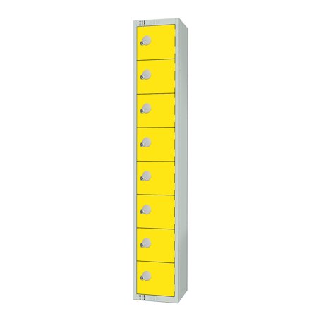 Elite locker, 8 door, 1800x300x450 mm, yellow