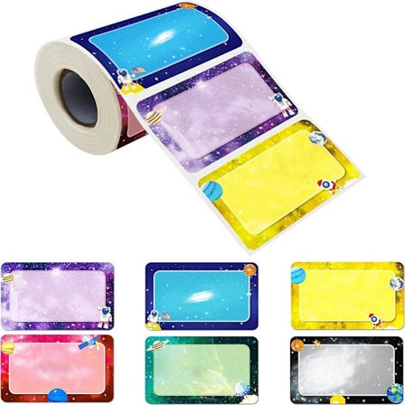 Klistermærkeetiketter med navneskilt