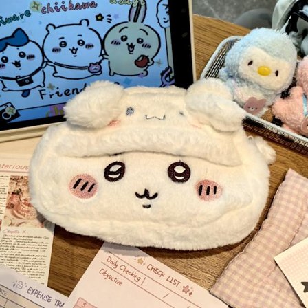 Sött pennfodral chiikawa plysch pennfodral Usagi litet åttaårigt pennfodral stor kapacitet förvaringsväska