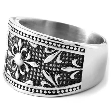 Stål Fleur-De-Lys Ring för män - Stålringar