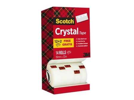 Scotch Kontorstejp Crystal 7100 19x33mm 14/fp - Lyreco - Kontorsmaterial - Tejp lim och häftmassa - Tejp - Kontor