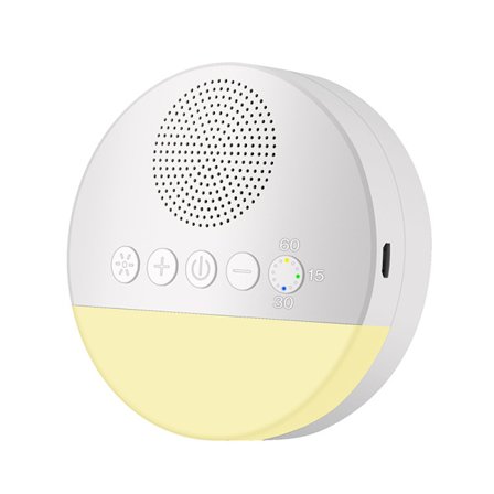 LED-nattlampa för baby med vit brus-sömnmaskin och sömnandningsljus