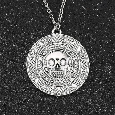 Pirates Of The Caribbean Halskæde Aztek Mønt Medaljon Vedhæng Smykker
