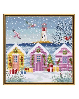 Stickpackung Bild Schneehütten