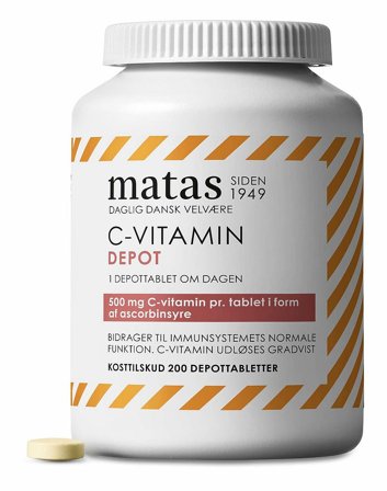 Matas Striber C-vitamin Depot 500 mg 200 tabl., Helse & Madvarer, Vitaminer, C-vitamin