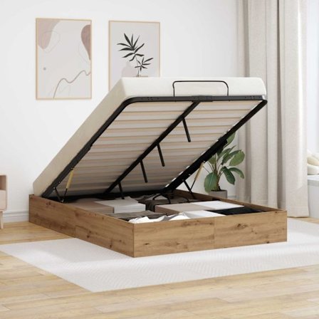 Ottoman Sängram Artisan Ek 193 x 120 x 25 cm Konstruerat trä