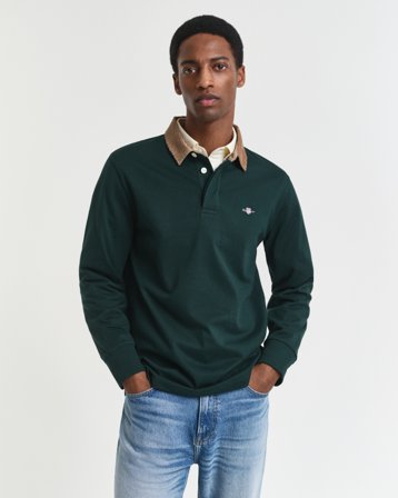 GANT Herren Heavy Rugger mit Cord-Kragen (XXXL) Grün