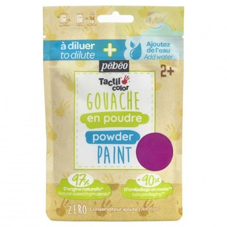 Påse Gouache pulver 100g Rosa