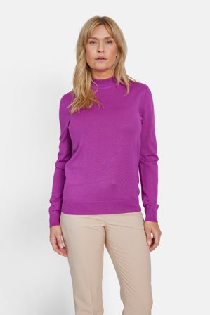 BRANDTEX - Strik Turtleneck - Fuchsia Pink