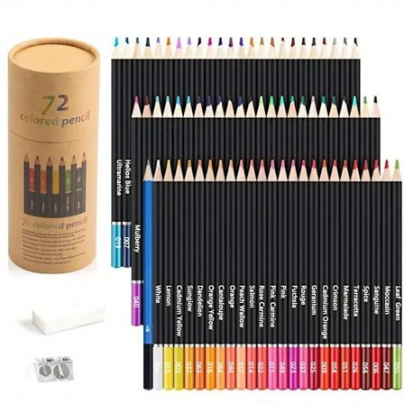72 fargeblyanter for fargeleggingsbøker for voksne, mykt sett for kunstnere