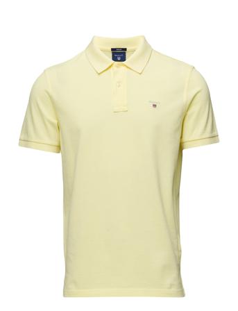 Original Pique Ss Rugger Polos Short-sleeved Keltainen GANT