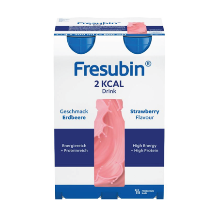 Fresubin 2 kcal Drink næringsdrikk, Jordbær, 4x200 ml
