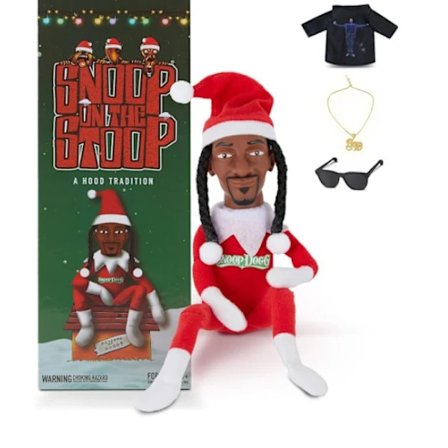 Snoop On A Stoop Nissefigur Sort Nissefigur Håndlavet Hip Hop Dukke Plyslegetøj Gave Egnet til Hjem Have Hund med Gaveæske_qcx