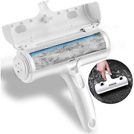 Ace2ace Børste for fjerning av dyrehår, børste for fjerning av katte- og hundehår, gjenbrukbar magisk børste for fjerning av hår, rulle for dyrehår, 